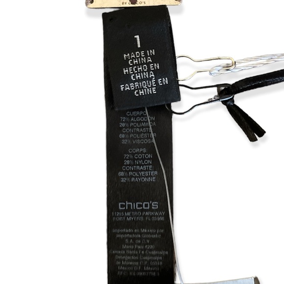 NWT Chico’s Black Label Sheer Lace & Jersey Cropped Jacket (Size 1 ) - Picture 4 of 7